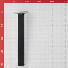 Ножка мебельная стальная 25х25х200 мм хром (1 шт.) - фото 2