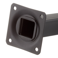 Ножка мебельная стальная 25х25х200 мм черная (1 шт.) - фото 4