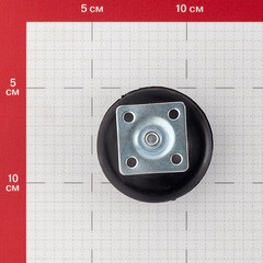 Ножка мебельная скользящая стальная 65 мм черная (1 шт.) - фото 3