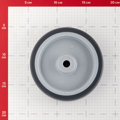 Колесо с резиновым бандажом пластик d125 мм - фото 2