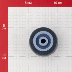 Колесо с резиновым бандажом пластик d50 мм - фото 2