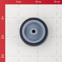 Колесо с резиновым бандажом пластик d75 мм - фото 2