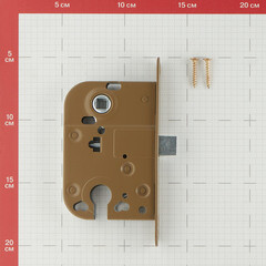 Замок врезной 2018 для межкомнатной двери под цилиндр фисташка - фото 2