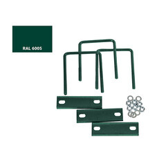 Крепление сетки/секции заборной к столбам 60х60 мм зеленое RAL 6005 (3 шт.) - фото 3