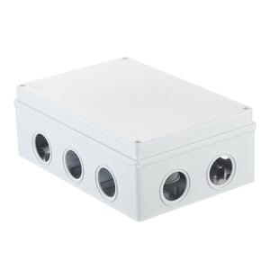 Коробка распределительная Промрукав (40-0330) для открытой установки 260х175х90 мм 10 вводов серая IP55 безгалогенная