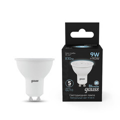 Лампа светодиодная Gauss GU10 4100К 9 Вт 830 Лм 150-265 В рефлектор MR16 матовая - фото 5