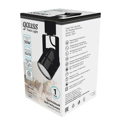 Трековый светильник однофазный Gauss Track Light 50 Вт GU10 2 кв.м черный (TR011) - фото 4
