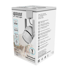 Трековый светильник однофазный Gauss Track Light 50 Вт GU10 2 кв.м белый (TR012) - фото 4
