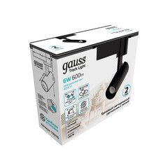 Светодиодный трековый светильник однофазный Gauss Track Light 4000К 6 Вт 4 кв.м черный (TR076) - фото 2