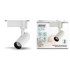 Светодиодный трековый светильник однофазный Gauss Track Light 4000К 6 Вт 4 кв.м белый (TR075) - фото 4