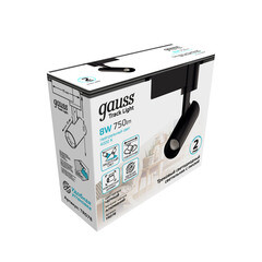 Светодиодный трековый светильник однофазный Gauss Track Light 4000К 8 Вт 4 кв.м черный (TR078) - фото 3