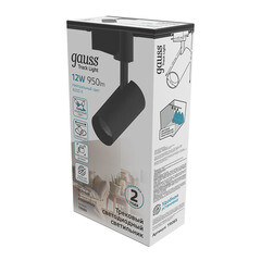 Светодиодный трековый светильник однофазный Gauss Track Light 4000К 12 Вт 3 кв.м черный (TR065) - фото 3
