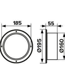 Фланец для круглых воздуховодов d160 мм Era пластиковый - фото 2