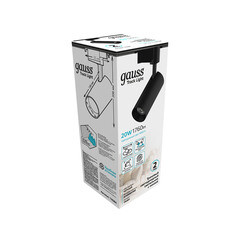 Светодиодный трековый светильник однофазный Gauss Track Light 4000К 20 Вт 4 кв.м черный (TR084) - фото 3
