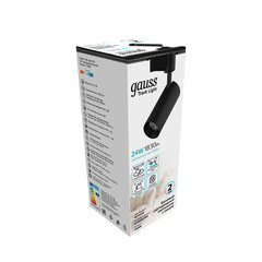 Светодиодный трековый светильник однофазный Gauss Track Light 4000К 24 Вт 4 кв.м черный (TR086) - фото 3