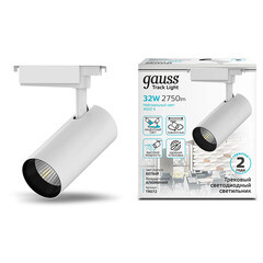 Светодиодный трековый светильник однофазный Gauss Track Light 4000К 32 Вт 3 кв.м белый (TR072) - фото 2