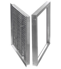 Люк ревизионный под плитку напольный Практика Барьер алюминиевый 600х600 мм скрытый - фото 4