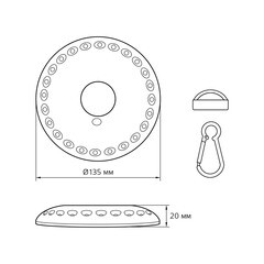 Фонарь кемпинговый Gauss светодиодный 24 LED 5 Вт на батарейках AA пластик с магнитом и карабином (GF003) - фото 6