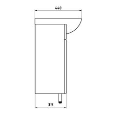 Тумба под раковину АСБ-Мебель Мессина 60 см напольная белая (11431) - фото 4