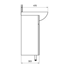 Тумба под раковину АСБ-Мебель Мессина 80 см напольная белая (11433) - фото 3