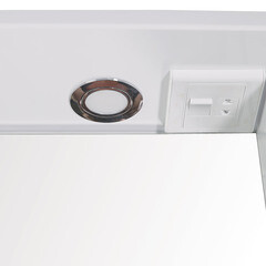 Зеркальный шкаф АСБ-Мебель Мессина 95х102х18 см с подсветкой белый - фото 6