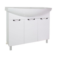 Изображение товара Тумба под раковину АСБ-Мебель Мессина 100 см напольная белая (11434)