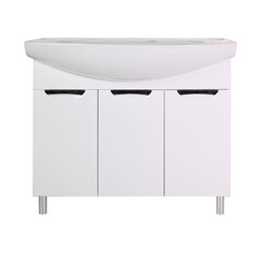 Тумба под раковину АСБ-Мебель Мессина 100 см напольная белая (11434) - фото 8