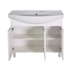 Тумба под раковину АСБ-Мебель Мессина 100 см напольная белая (11434) - фото 7