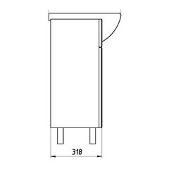 Тумба под раковину АСБ-Мебель Мессина 100 см напольная белая (11434) - фото 3
