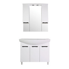 Тумба под раковину АСБ-Мебель Мессина 100 см напольная белая (11434) - фото 2