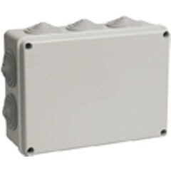 Коробка распределительная IEK КМ41243 открытая установка 190х140х70 мм 10 вводов серая IP44