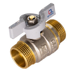 Изображение товара Кран шаровой латунный СТМ Стандарт 1 НР(ш) х 1 НР(ш) бабочка прямой (CWMMB001)