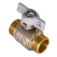 Кран шаровой латунный СТМ Стандарт 1 НР(ш) х 1 НР(ш) бабочка прямой (CWMMB001) - фото 5