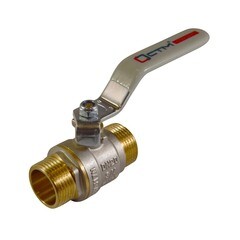 Изображение товара Кран шаровой латунный СТМ Стандарт 1/2 НР(ш) х 1/2 НР(ш) ручка прямой (CWMMH012)