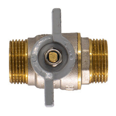 Кран шаровой латунный СТМ Стандарт 1 НР(ш) х 1 НР(ш) бабочка прямой (CWMMB001) - фото 3