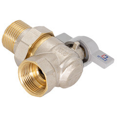 Кран шаровой латунный СТМ Стандарт 1/2 ВР(г) х 1/2 НР(ш) бабочка с накидной гайкой угловой (CWALM012) - фото 5