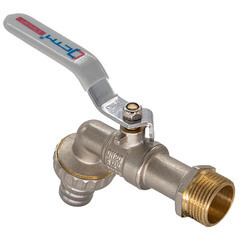 Кран шаровой латунный СТМ Стандарт 1 НР(ш) ручка со штуцером угловой (CWBH0001) - фото 3