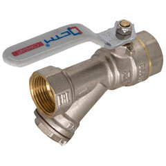 Изображение товара Кран шаровой латунный CTM 3/4 ВР(г) х 3/4 ВР(г) ручка с фильтром прямой (CWFFF034)