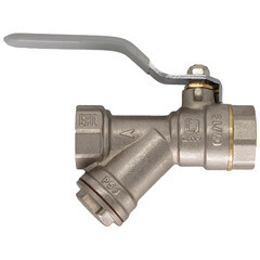 Кран шаровой латунный CTM 3/4 ВР(г) х 3/4 ВР(г) ручка с фильтром прямой (CWFFF034) - фото 5