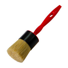 Кисть круглая натуральная щетина пластиковая ручка Wenzo Pro d55 мм для эмалей и лаков на алкидной основе