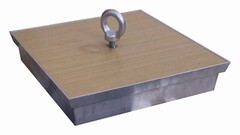 Люк ревизионный под плитку напольный Практика Барьер алюминиевый 400х400 мм скрытый - фото 5