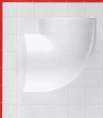 Колено для круглых воздуховодов ERA пластиковое d160 мм 90° - фото 2