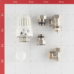 Комплект терморегулирующий угловой Valtec 1/2 для радиатора (VT.045.N.04) - фото 2