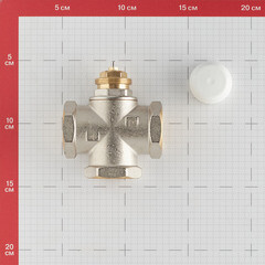 Клапан смесительный Valtec 3-х ходовой 1 ВР(г) с боковым смешением с регулируемым байпасом KVs 2,7 (VT.MR03.N.0603) - фото 2