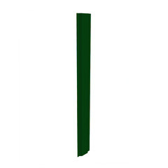 Евроштакетник односторонний П-образный 0,4 мм 125х1500 мм зеленый RAL 6005 фигурный срез