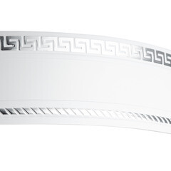 Бленда 68 мм для пластмассового карниза Тесей 350 см белый с хромом - фото 3