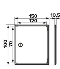 Люк ревизионный пластиковый 100х150 мм накладной - фото 4