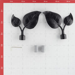 Наконечник Лист d 20 мм черный 2 шт. - фото 2