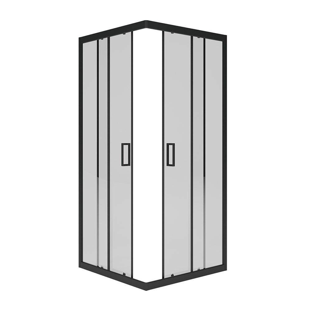 Изображение товара Душевой уголок Метакам Universal черный 89х89х185 см квадрат стекло 4 мм