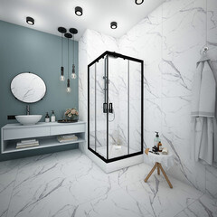 Душевой уголок Метакам Universal черный 89х89х185 см квадрат стекло прозрачное 4 мм (KKS_013568) - фото 10